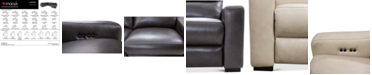 Furniture Gabrine 5-Pc. Leather Sectional with 2 Power Headrests and Chaise, Created for Macy's